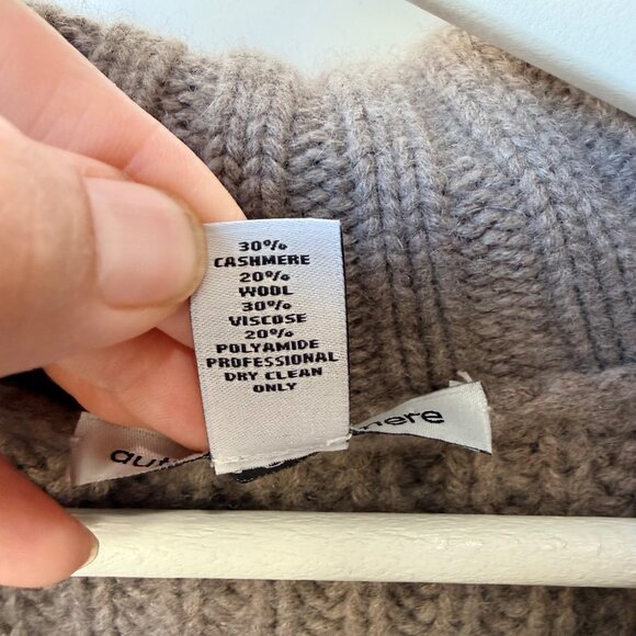 Autumn Cashmere Waffle-Knit Zip-Up Cardigan Sweater Women’s Size S Taupe - Picture 5 of 6